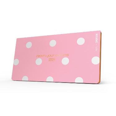 Agenda Mooving 2024 Pocket Dots Lunares Blancos (Rosa) Encuadernada Semana la Vista Art.1401238